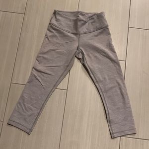 Lululemon Wunder Under crop leggings, grey, size 6